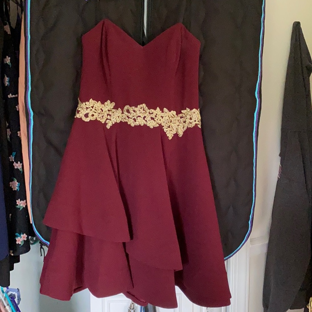 B Darlin strapless dress